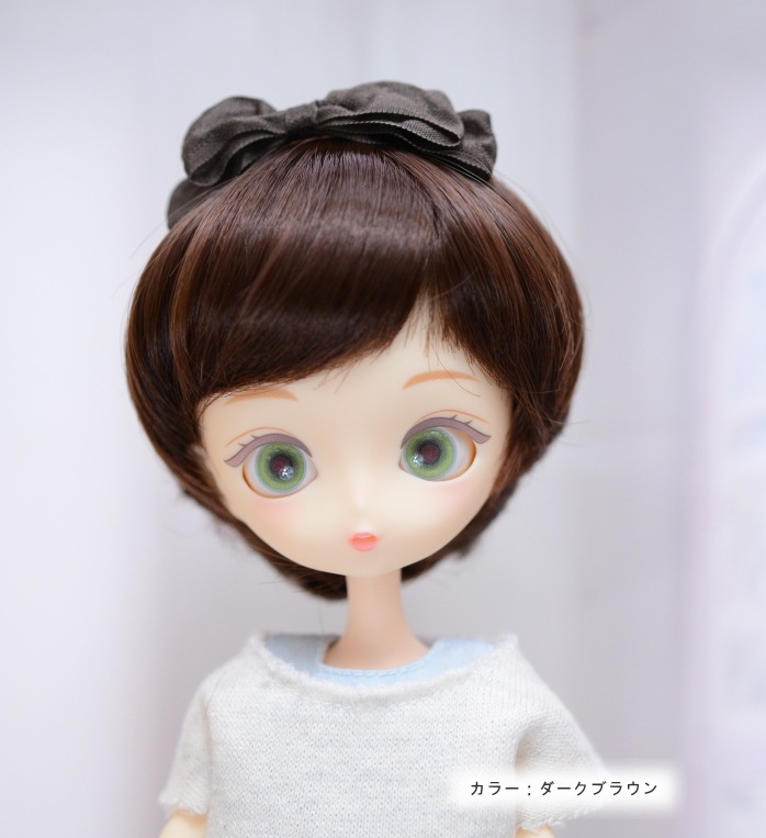 海外製 シンプルショート ドールウィッグ 6-7inch パープルミックス