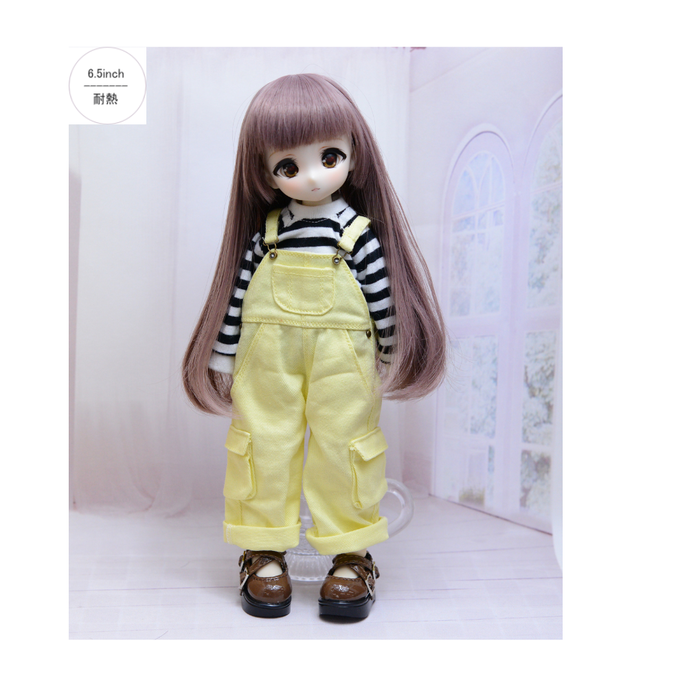 完売しました　【6.5インチ】　ドール用ウィッグ　　ロング内巻　アッシュトープパープル