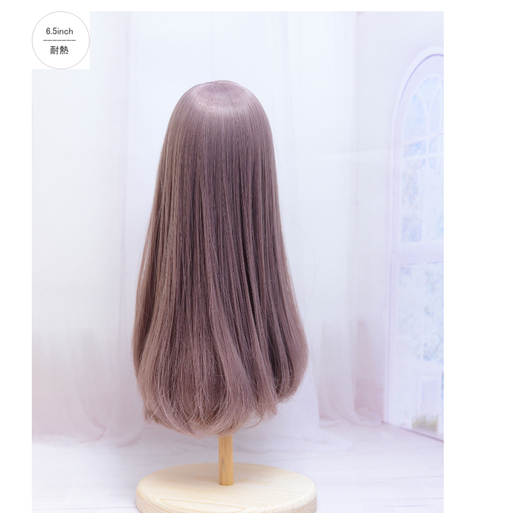 完売しました　【6.5インチ】　ドール用ウィッグ　　ロング内巻　アッシュトープパープル