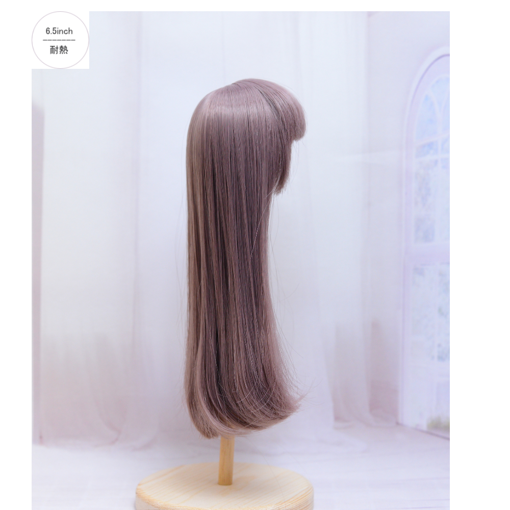 完売しました　【6.5インチ】　ドール用ウィッグ　　ロング内巻　アッシュトープパープル