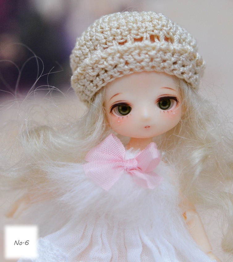 ミモザ❤️オフホワイト❤️カントリードール♡ハンドメイド♡ドールチャーム お迎え頂きました 【ミゼットドール】 カスタムドール No.6