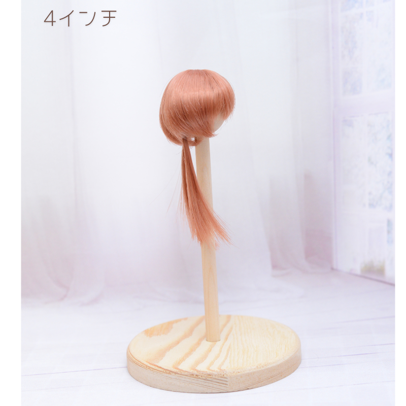 【4インチ】　耐熱 ドール用ウィッグ ふたつむすび　シアーテラコッタ
