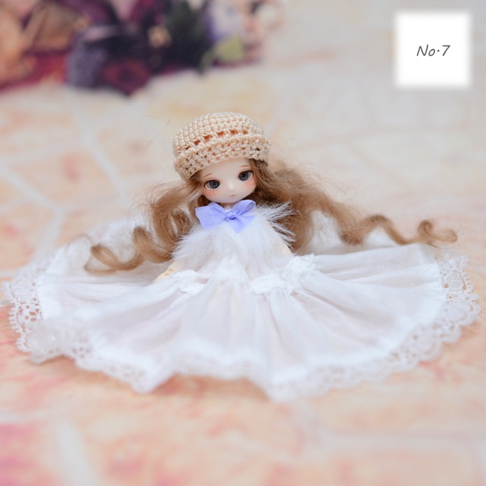お迎え頂きました　　【ミゼットドール】　カスタムドール　No.7 （☆メイク:@okurido 様  ☆衣装：@7thdahlia 様）