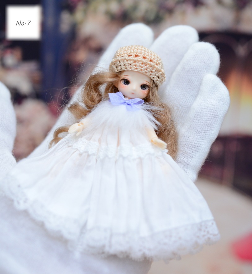 お迎え頂きました　　【ミゼットドール】　カスタムドール　No.7 （☆メイク:@okurido 様  ☆衣装：@7thdahlia 様）