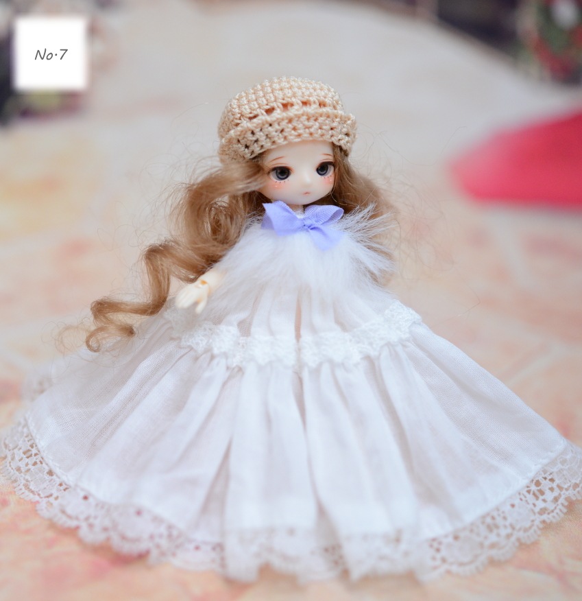 お迎え頂きました　　【ミゼットドール】　カスタムドール　No.7 （☆メイク:@okurido 様  ☆衣装：@7thdahlia 様）