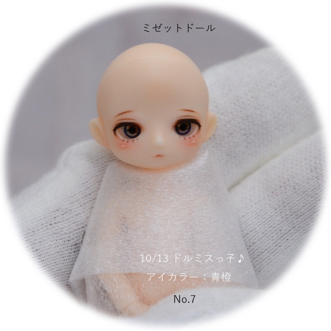 お迎え頂きました　　【ミゼットドール】　カスタムドール　No.7 （☆メイク:@okurido 様  ☆衣装：@7thdahlia 様）