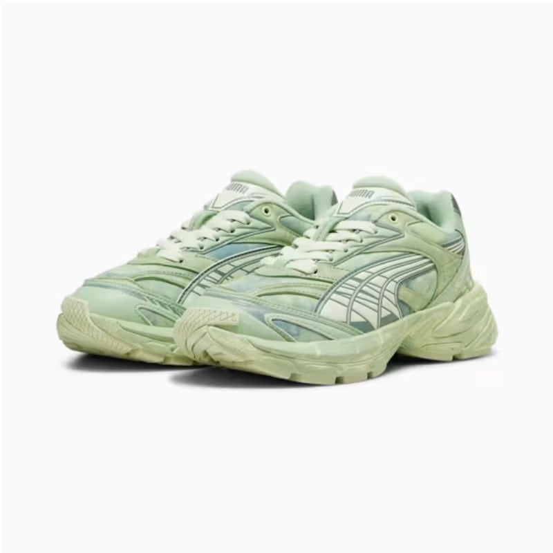 23.0cm PUMA レディース ベロファシス RETREAT YOURSELF スニーカー （グリーン系）　　