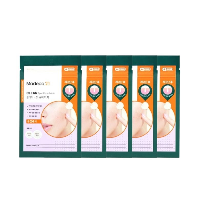 【直送品（買い合わせ不可）】[5個]Madeca21 (マデカ21) クリアスポットキュアパッチ　24枚　　