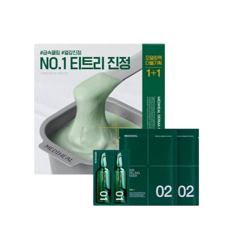 【直送品（買い合わせ不可）】MEDIHEAL(メディヒール) ダーマ モデリングパック ティーツリー カーミング 1＋1セット　　