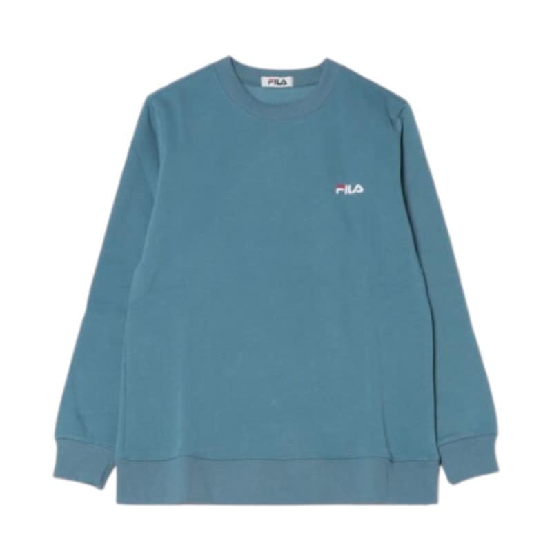 FILA メンズ 裏起毛スウェット バックプリントトレーナー （ターコイズブルー） サイズ：M　　
