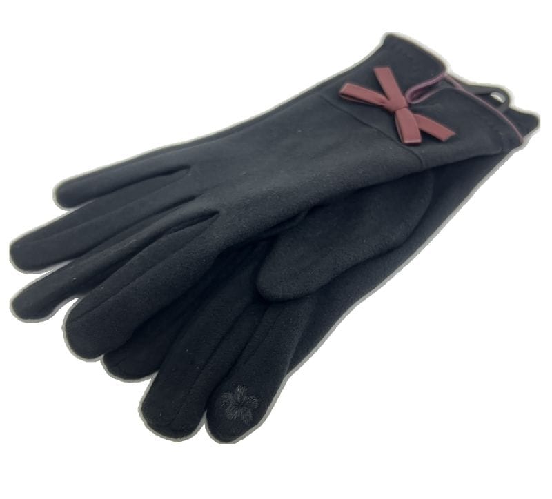 [1個]リボンモチーフ グローブ／BLACK　　