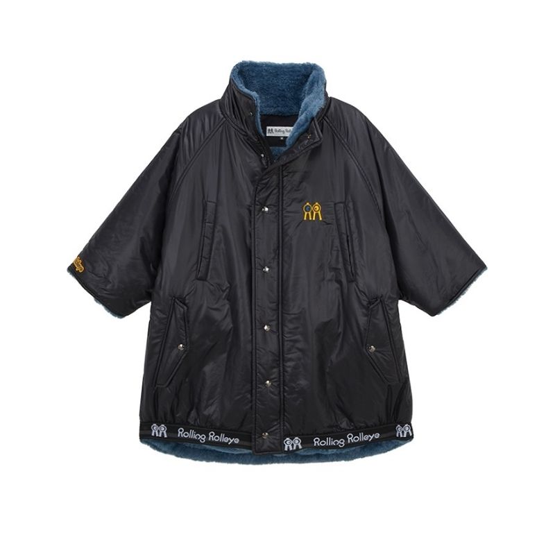 【直送品（買い合わせ不可）】Lサイズ ユニセックス Rolling Rolleye プレミアム 半袖ダウン ブラック　　