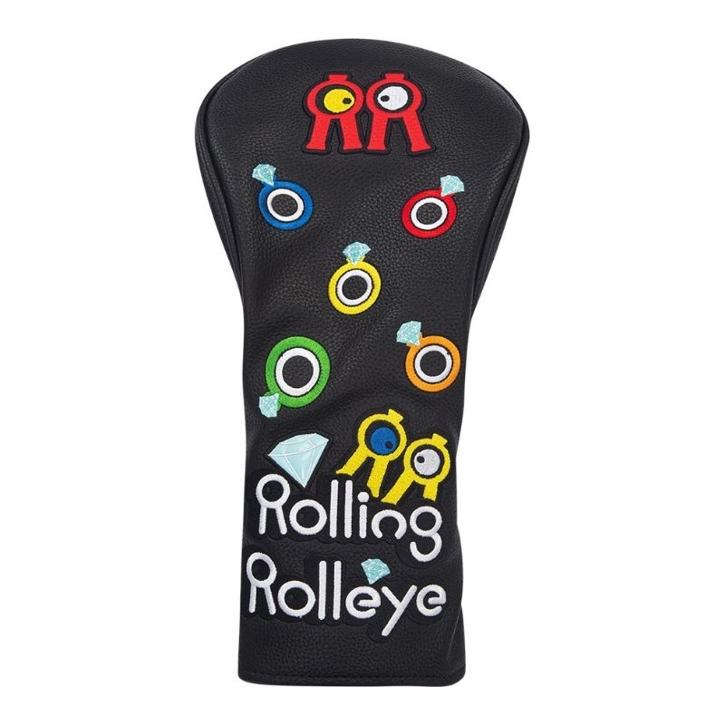 【直送品（買い合わせ不可）】Rolling Rolleye ビッグロゴ ドライバーカバー ブラック　　
