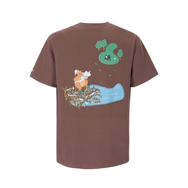 【直送品（買い合わせ不可）】Mサイズ ユニセックス Rolling Rolleye ブラウニー スクリーン 半袖Tシャツ ブラウン　　