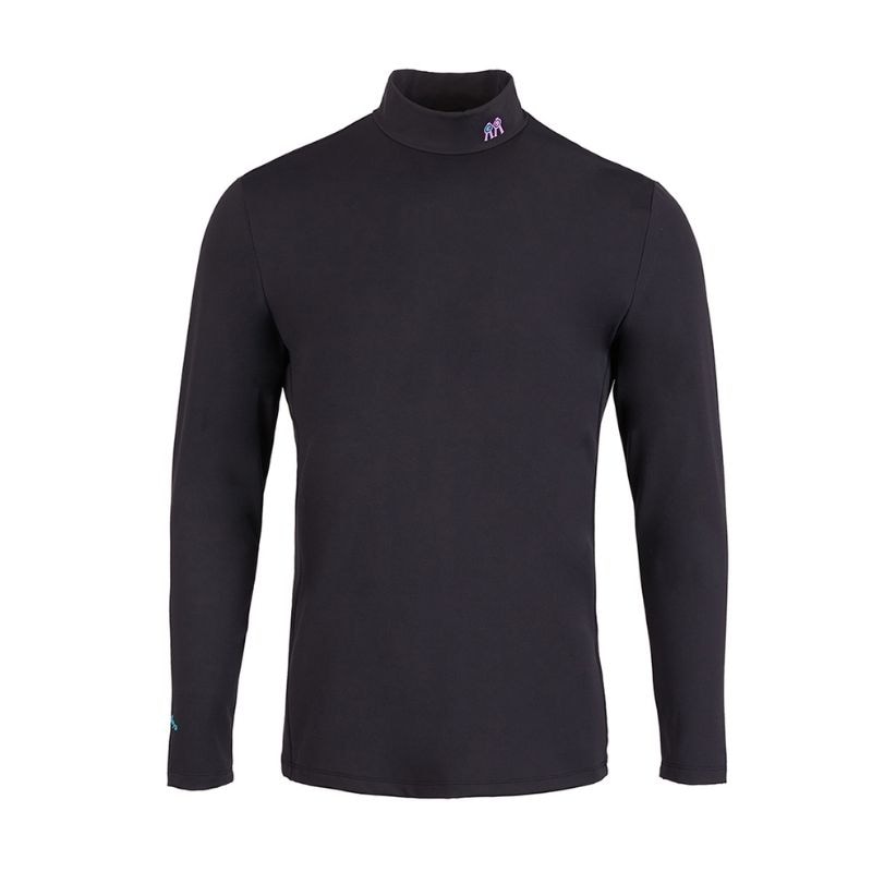 【直送品（買い合わせ不可）】Mサイズ メンズ Rolling Rolleye 起毛インナーウェア ブラックパープルロゴ ブラック　　