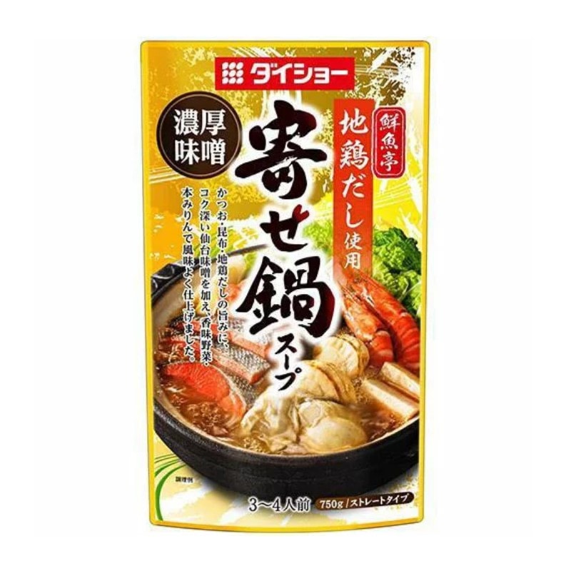 [5個]ダイショー 鮮魚亭 寄せ鍋スープ 濃厚味噌　750g　賞味期限2026.06.15