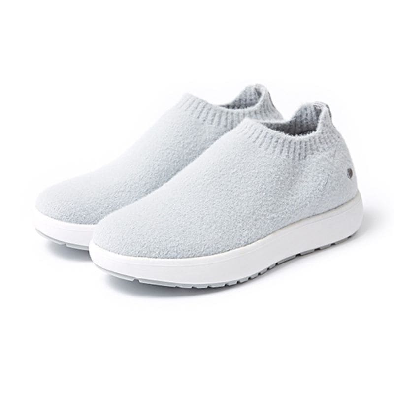 【25.0cm】SKONO メンズ Knited wool Slip-on Sneakers（WHITE）　　