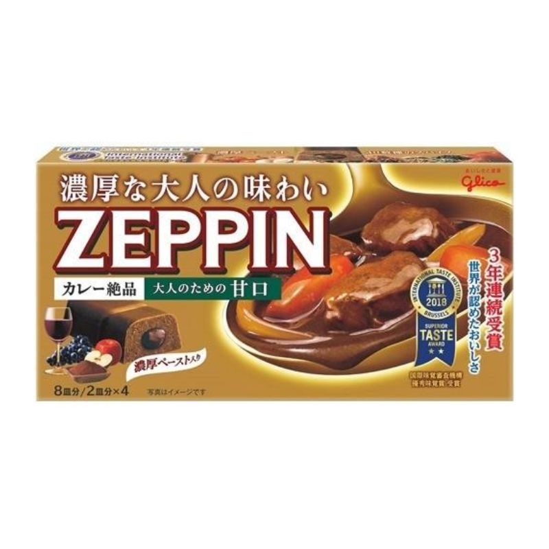 [1個]江崎グリコ カレーZEPPIN 甘口 175g 賞味期限2026.10.31