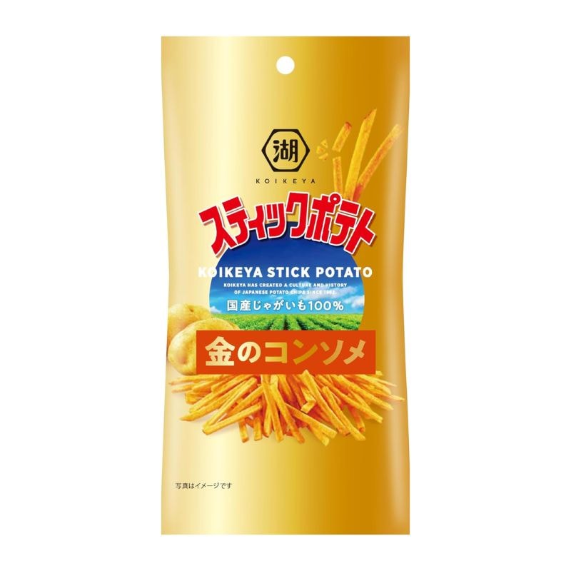 [3個]湖池屋 スティックポテト 金のコンソメ スリムバッグ 34g 賞味期限2026.07.31