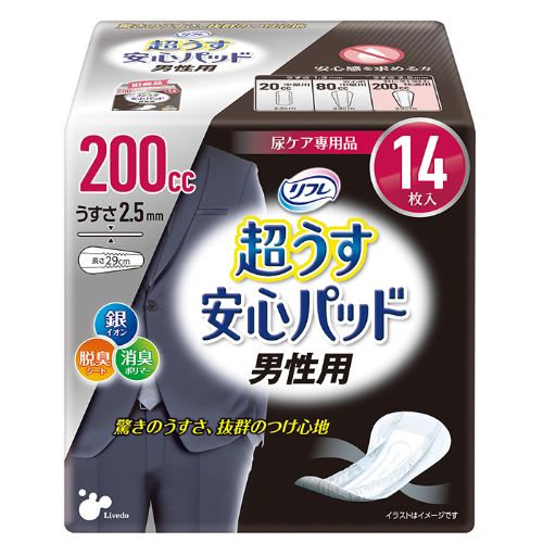 リフレ 超うす安心パッド 男性用 200cc 14枚入