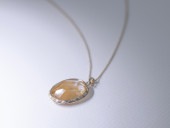 Rutile Quartz_11.74ct/K10YG Necklace【Petalo/ペタロ *ver.uno】