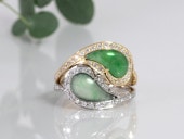 Jadeite_2.27ct/Diamond_0.24ct/pt900/K18YG Ring【KIMAGURE/キマグレ】