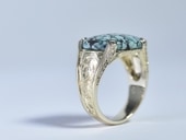 Turquoise_9.43ct-Diamond_0.19ct-K14YG Ring ～KIMAGURE-キマグレ～
