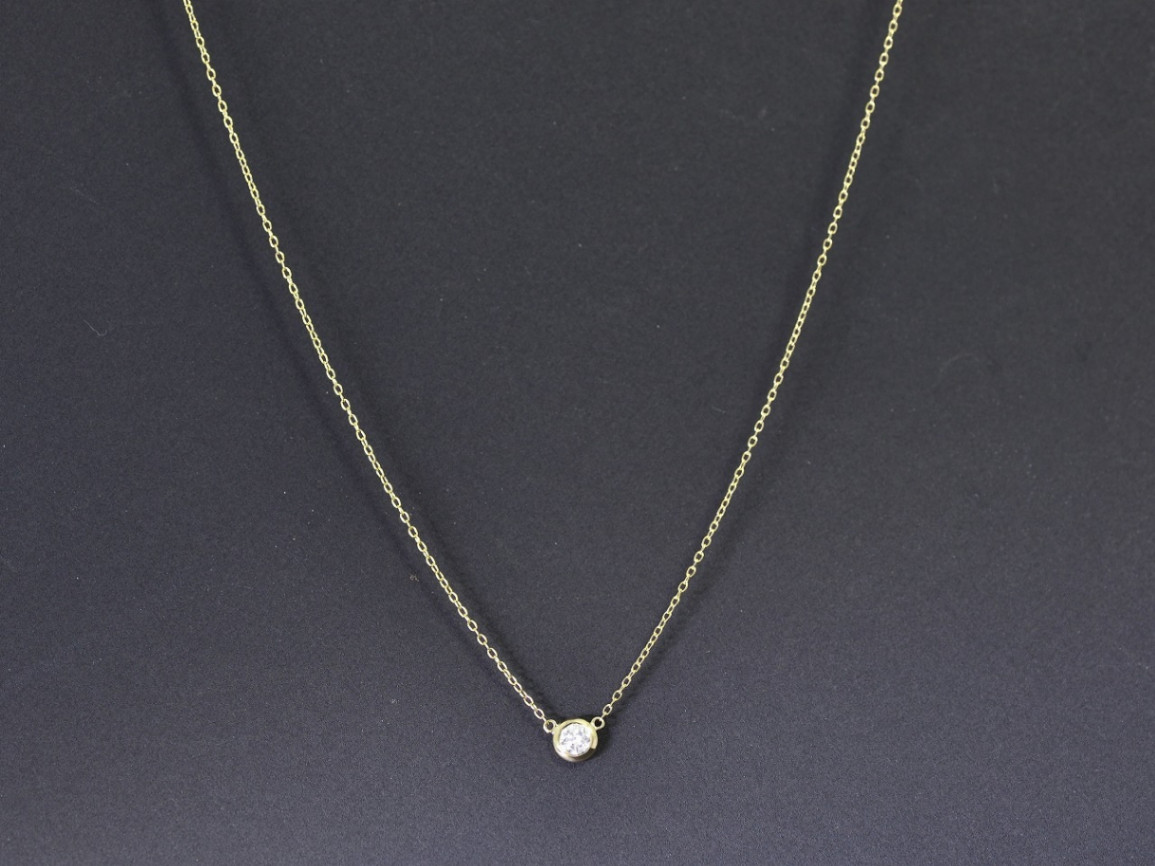 Diamond_0.11ct/K18YG Necklace 【Grana/グラーナ】