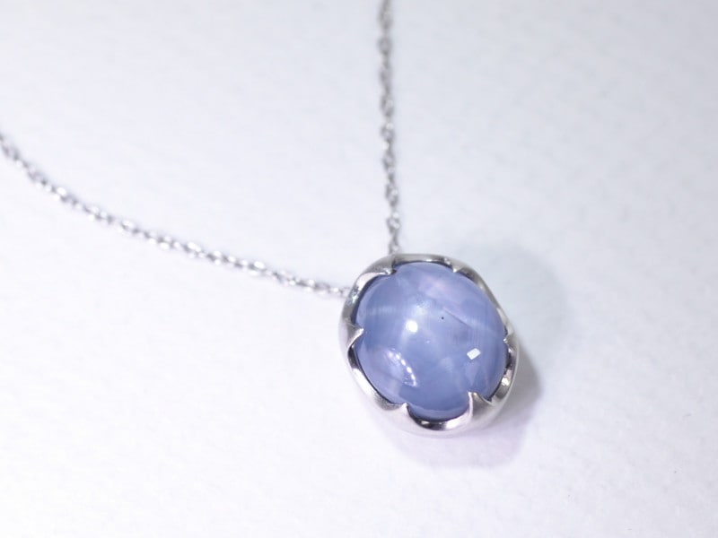 Star Sapphire_4.87ct/pt900 Necklace 【Cupola/クーポラ】