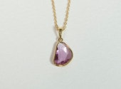 【店頭にて販売済み】Sapphire (Noheat) _1.13ct-K18YG Necklace【Petalo-ペタロ】