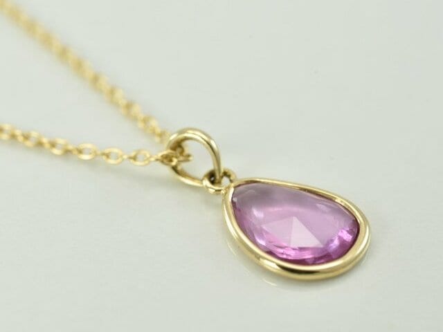 Sapphire (Noheat)_0.47ct-K18YG Necklace【Petalo-ペタロ】