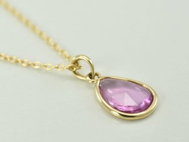 Sapphire (Noheat)_0.47ct/K18YG Necklace【Petalo/ペタロ】