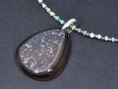 Druzy Agate/diamond_0.08ct/pt900 Pendant top 【Soro/ソロ】