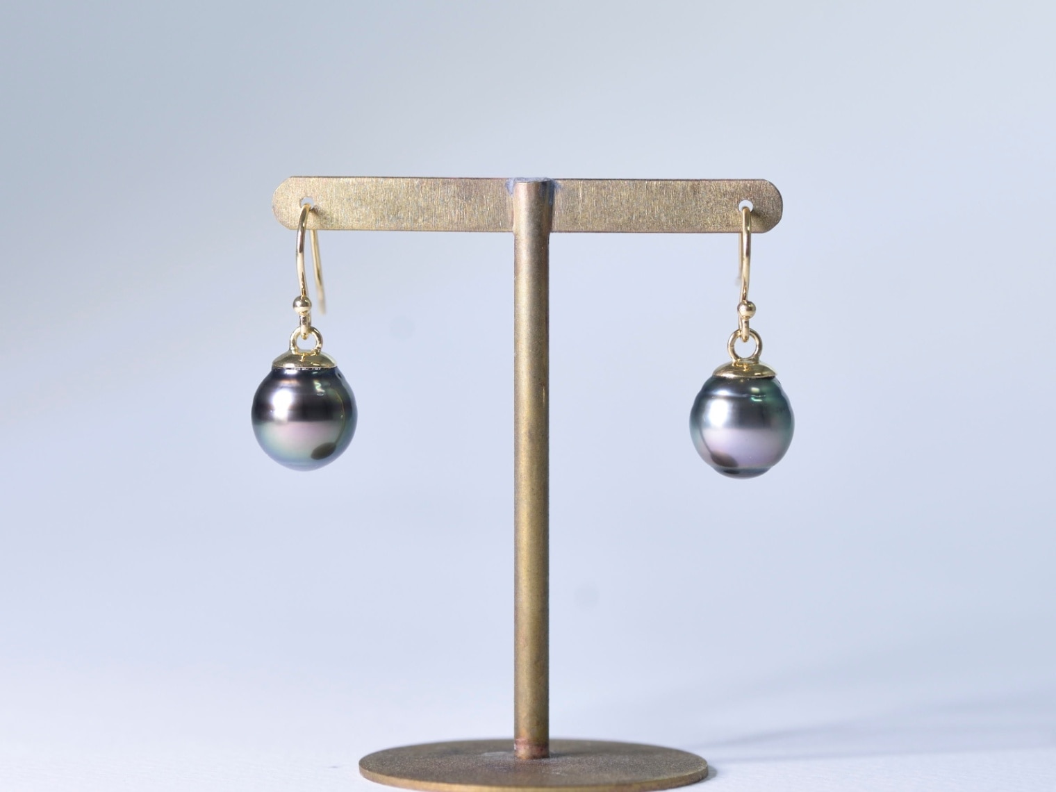 south sea black pearl / K18YG 【hook pierce】