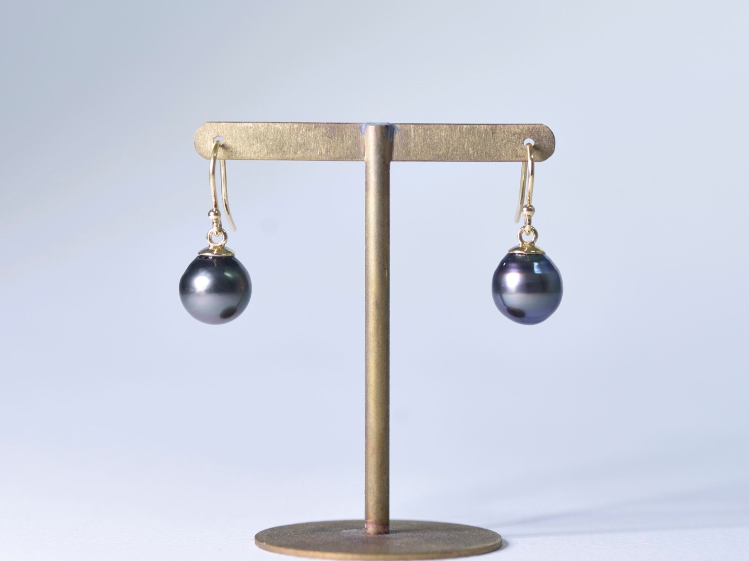 south sea black pearl / K18YG 【hook pierce】