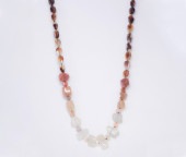 FireAgate × MexicoOpal × MoonStone 【opera necklace】