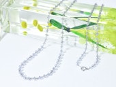 Gray sapphire/K18WG 【opera necklace】