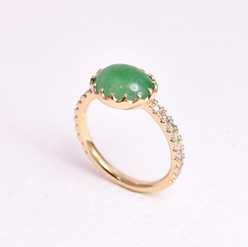 モデルオーダー事例<br>【capella/カペラ】<br>翡翠＆ダイヤモンド