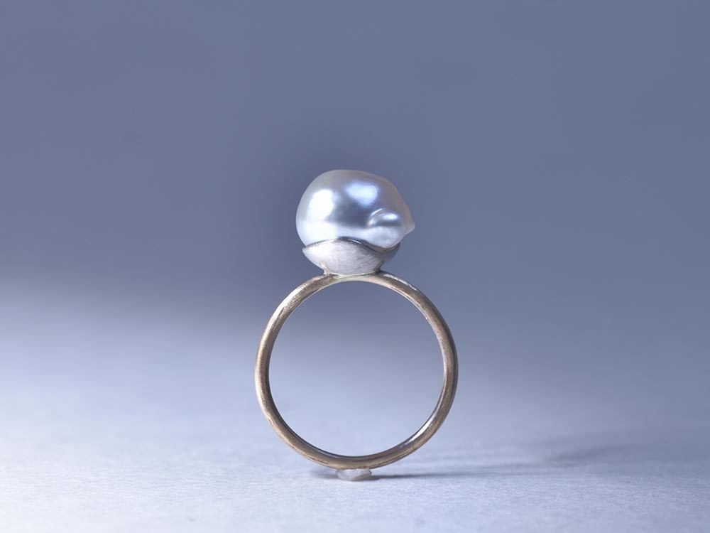South Sea White Pearl/Pt950×K10YG Ring【The Pearl/ザ・パール】