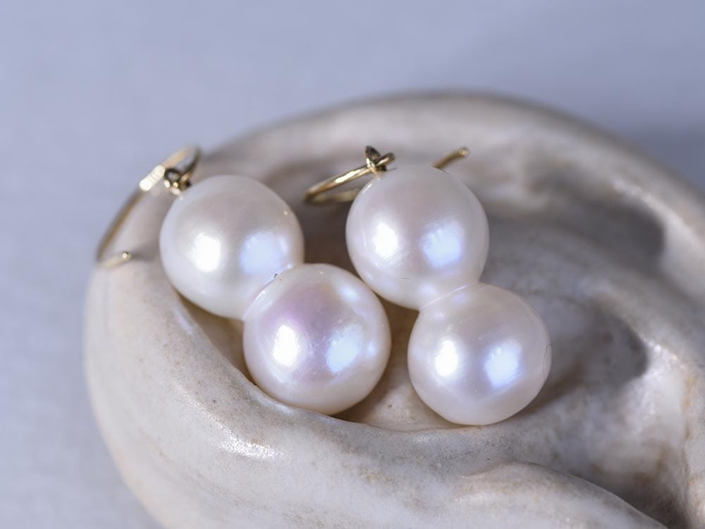 Freshwater Twin Pearl / K18YG Hook Pierce【The Pearl/ザ・パール】