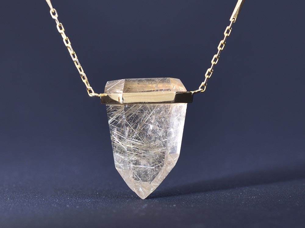 Rutilated Quartz / K18YG Necklace【stiria/スティーリア】