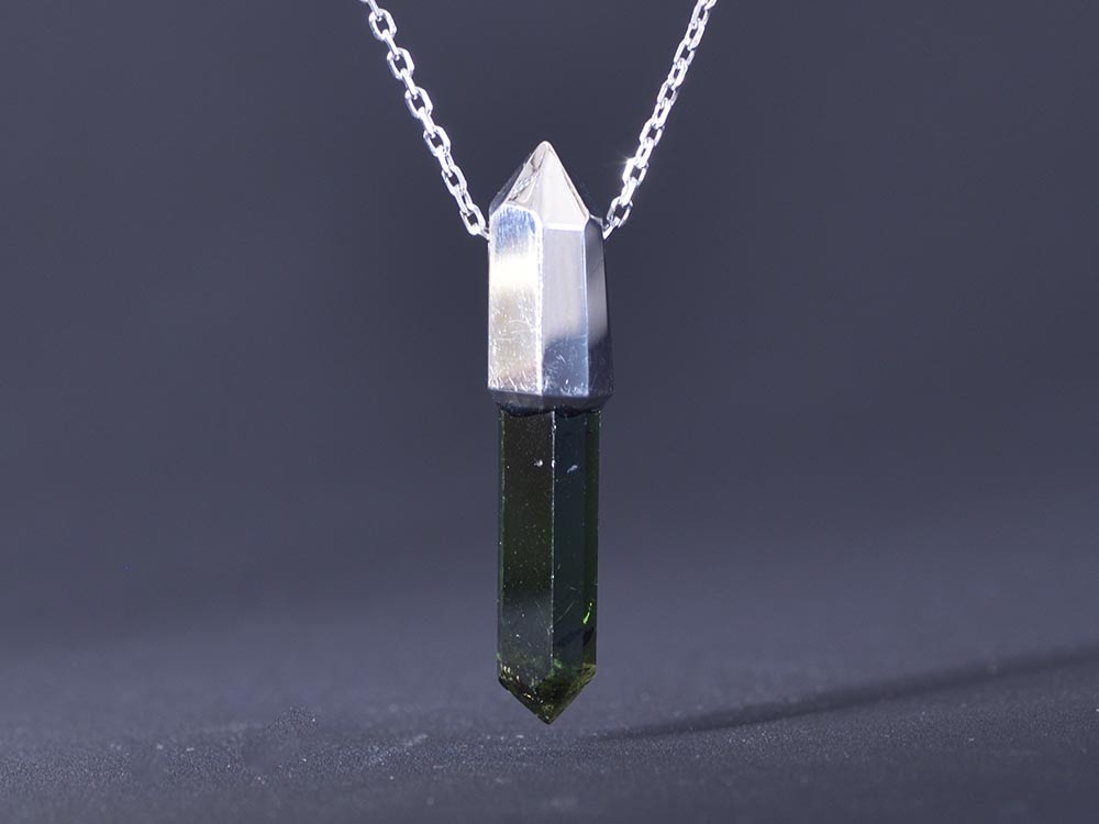 Green Tourmaline / SV925 Necklace【stiria/スティーリア】
