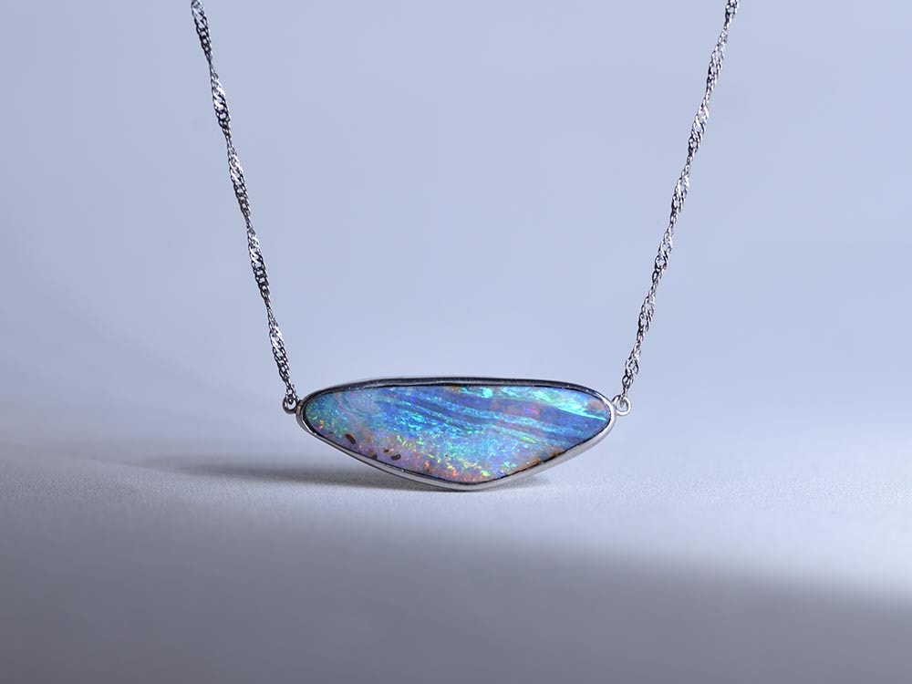 Boulder Opal / Pt900 Necklace【Basico/バージコ】