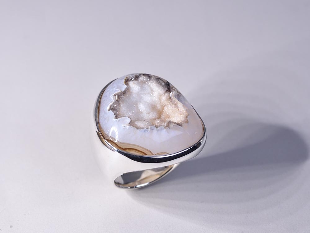 Boulder Druzy Agate / SV925 Ring【integrato/インテグラート】