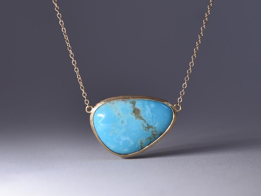 Turquoise / K10YG Necklace【Basico/バージコ】