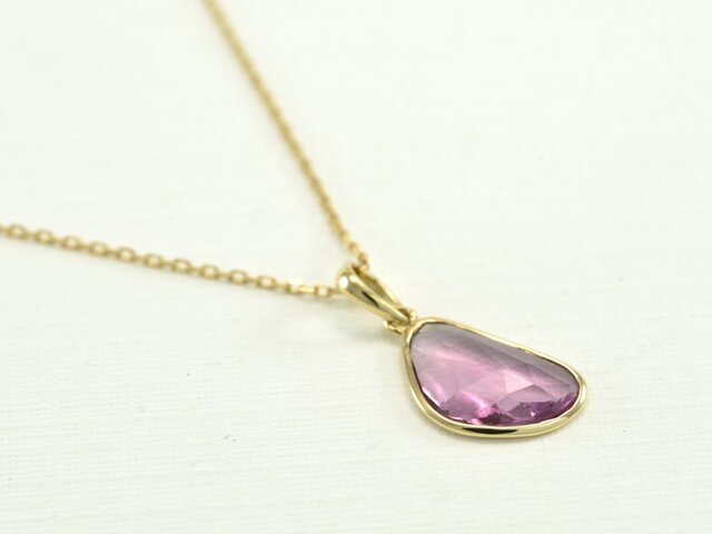 【店頭にて販売済み】Sapphire (Noheat) _1.13ct-K18YG Necklace【Petalo-ペタロ】