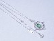 Green Garnet(Tsavorite)_0.48ct-Diamond_0.04ct-K18WG Necklace【Reina-レイナ】
