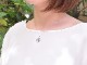 Green Garnet(Tsavorite)_0.48ct-Diamond_0.04ct-K18WG Necklace【Reina-レイナ】
