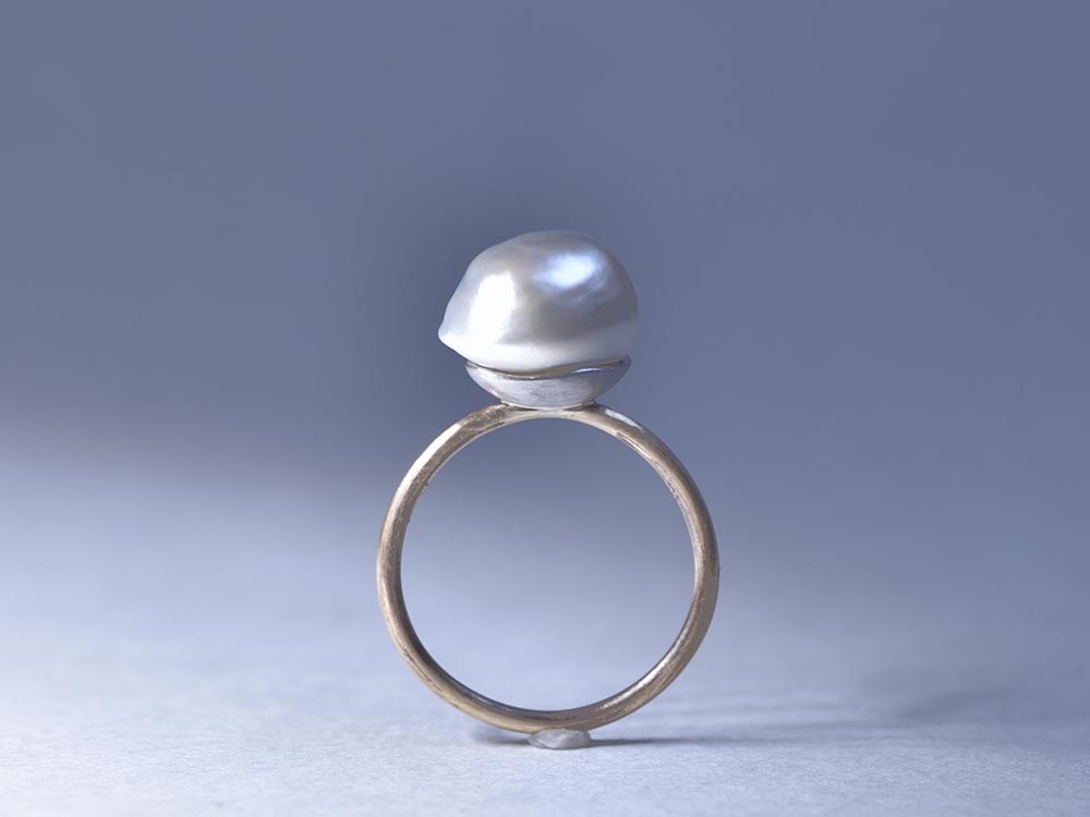 South Sea White Pearl/Pt950×K10YG Ring【The Pearl/ザ・パール】