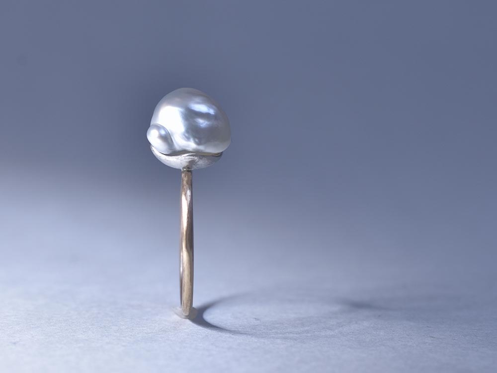 South Sea White Pearl/Pt950×K10YG Ring【The Pearl/ザ・パール】